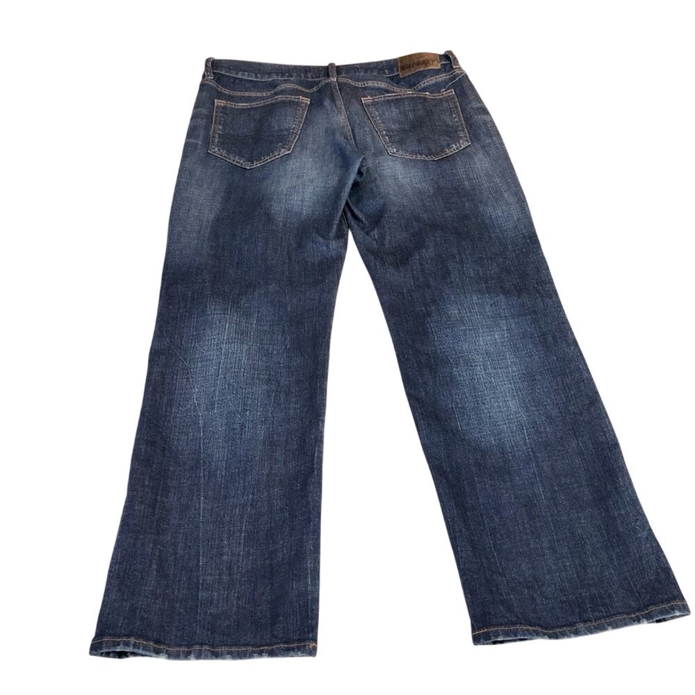 Men's Express Blake Denim Jeans Loose Fit Straight Dark Wash - Picture 2 of 16